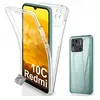 Image de Coque pour Xiaomi Redmi 10C - housse etui silicone gel fine 360 integrale (avant et arriere) + verre trempe - TRANSPARENT -