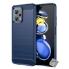 Image de Coque pour Xiaomi Poco X4 GT 5G - housse etui silicone gel carbone + film ecran - BLEU FONCE -