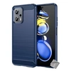 Image de Coque pour Xiaomi Poco X4 GT 5G - housse etui silicone gel carbone + verre trempe - BLEU FONCE -