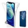 Image de Coque pour Apple iPhone 13 / iPhone 14 - housse etui silicone gel fine 360 integrale (avant et arriere) + verre trempe - TRANSPARENT -