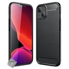 Image de Coque pour Apple iPhone 13 / 14 - housse etui silicone gel carbone + film ecran - NOIR -
