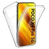 Image de Coque pour Xiaomi Poco X4 Pro 5G - housse etui silicone gel fine 360 integrale (avant et arriere) + film ecran - TRANSPARENT -