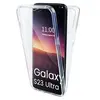 Image de Coque pour Samsung Galaxy S23 Ultra 5G - housse etui silicone gel fine 360 integrale (avant et arriere) + verre trempe - TRANSPARENT -