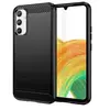 Image de Coque pour Samsung Galaxy A34 5G - housse etui silicone gel carbone + verre trempe - NOIR -