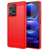 Image de Coque pour Xiaomi Redmi Note 12 Pro+ Plus 5G - housse etui silicone gel carbone + film ecran - ROUGE -