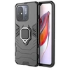 Image de Coque pour Xiaomi Redmi 12C / Redmi 11A / Poco C55 - housse etui rigide anti choc + film ecran - NOIR -