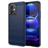 Image de Coque pour Xiaomi Poco X5 5G / Redmi Note 12 5G - housse etui silicone gel carbone + film ecran - BLEU FONCE -