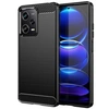 Image de Coque pour Xiaomi Poco X5 Pro 5G / Redmi Note 12 Pro 5G - housse etui silicone gel carbone + film ecran - NOIR -