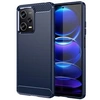 Image de Coque pour Xiaomi Poco X5 Pro 5G / Redmi Note 12 Pro 5G - housse etui silicone gel carbone + film ecran - BLEU FONCE -