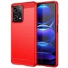 Image de Coque pour Xiaomi Poco X5 Pro 5G / Redmi Note 12 Pro 5G - housse etui silicone gel carbone + film ecran - ROUGE -
