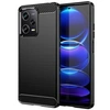 Image de Coque pour Xiaomi Poco X5 Pro 5G / Redmi Note 12 Pro 5G - housse etui silicone gel carbone + verre trempe - NOIR -
