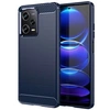 Image de Coque pour Xiaomi Poco X5 Pro 5G / Redmi Note 12 Pro 5G - housse etui silicone gel carbone + verre trempe - BLEU FONCE -