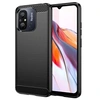 Image de Coque pour Xiaomi Redmi 12C / Redmi 11A / Poco C55 - housse etui silicone gel carbone + film ecran - NOIR -