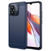 Image de Coque pour Xiaomi Redmi 12C / Redmi 11A / Poco C55 - housse etui silicone gel carbone + film ecran - BLEU FONCE -
