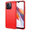 Image de Coque pour Xiaomi Redmi 12C / Redmi 11A / Poco C55 - housse etui silicone gel carbone + film ecran - ROUGE -