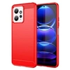Image de Coque pour Xiaomi Redmi Note 12 4G - housse etui silicone gel carbone + film ecran - ROUGE -
