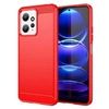 Image de Coque pour Xiaomi Redmi Note 12 4G - housse etui silicone gel carbone + verre trempe - ROUGE -