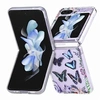 Image de Coque pour Samsung Galaxy Z Flip 5 5G - housse etui silicone gel fine 360 integrale (avant et arriere) - PAPILLON BLEU -