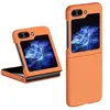 Image de Coque pour Samsung Galaxy Z Flip 5 5G - housse etui rigide avant et arriere - ORANGE -