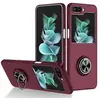 Image de Coque pour Samsung Galaxy Z Flip 5 5G - housse etui rigide bague anti choc magnetique - ROUGE BORDEAUX -