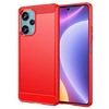 Image de Coque pour Xiaomi Poco F5 5G / Redmi Note 12 Turbo - housse etui silicone gel carbone + film ecran - ROUGE -
