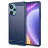 Image de Coque pour Xiaomi Poco F5 5G / Redmi Note 12 Turbo - housse etui silicone gel carbone + verre trempe - BLEU FONCE -
