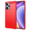 Image de Coque pour Xiaomi Poco F5 5G / Redmi Note 12 Turbo - housse etui silicone gel carbone + verre trempe - ROUGE -