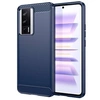 Image de Coque pour Xiaomi Poco F5 Pro 5G / Redmi K60 / K60 Pro - housse etui silicone gel carbone + verre trempe - BLEU FONCE -
