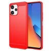 Image de Coque pour Xiaomi Redmi 12 4G - housse etui silicone gel carbone + verre trempe - ROUGE -