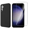 Image de Coque pour Samsung Galaxy S23 FE 5G - housse etui silicone gel fine + verre trempe - NOIR -
