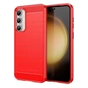 Image de Coque pour Samsung Galaxy S23 FE 5G - housse etui silicone gel carbone + film ecran - ROUGE -