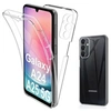 Image de Coque pour Samsung Galaxy A24 4G / A25 4G / 5G - housse etui silicone gel fine 360 integrale (avant et arriere) + verre trempe - TRANSPARENT -