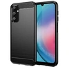 Image de Coque pour Samsung Galaxy A24 4G / A25 4G / 5G - housse etui silicone gel carbone + film ecran - NOIR -