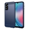 Image de Coque pour Samsung Galaxy A24 4G / A25 4G / 5G - housse etui silicone gel carbone + film ecran - BLEU FONCE -