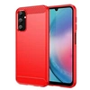 Image de Coque pour Samsung Galaxy A24 4G / A25 4G / 5G - housse etui silicone gel carbone + film ecran - ROUGE -