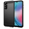 Image de Coque pour Samsung Galaxy A24 4G / A25 4G / 5G - housse etui silicone gel carbone + verre trempe - NOIR -
