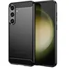 Image de Coque pour Samsung Galaxy S24 Plus 5G - housse etui silicone gel carbone + film ecran - NOIR -