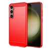 Image de Coque pour Samsung Galaxy S24 Plus 5G - housse etui silicone gel carbone + film ecran - ROUGE -