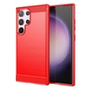 Image de Coque pour Samsung Galaxy S24 Ultra 5G - housse etui silicone gel carbone + film ecran - ROUGE -