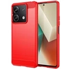 Image de Coque pour Xiaomi Redmi Note 13 5G - housse etui silicone gel carbone + film ecran - ROUGE -
