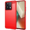 Image de Coque pour Xiaomi Redmi Note 13 5G - housse etui silicone gel carbone + verre trempe - ROUGE -