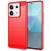 Image de Coque pour Xiaomi Redmi Note 13 Pro 5G / Poco X6 5G - housse etui silicone gel carbone + film ecran - ROUGE -
