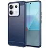 Image de Coque pour Xiaomi Redmi Note 13 Pro 5G / Poco X6 5G - housse etui silicone gel carbone + verre trempe - BLEU FONCE -