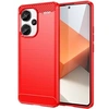 Image de Coque pour Xiaomi Redmi Note 13 Pro+ Plus 5G - housse etui silicone gel carbone + film ecran - ROUGE -