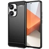 Image de Coque pour Xiaomi Redmi Note 13 Pro+ Plus 5G - housse etui silicone gel carbone + verre trempe - NOIR -