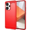 Image de Coque pour Xiaomi Redmi Note 13 Pro+ Plus 5G - housse etui silicone gel carbone + verre trempe - ROUGE -