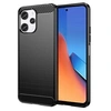 Image de Coque pour Xiaomi Redmi 12 4G et 5G / Poco M6 Pro 5G - housse etui silicone gel carbone + verre trempe - NOIR -