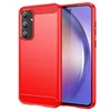 Image de Coque pour Samsung Galaxy A55 5G - housse etui silicone gel carbone + film ecran - ROUGE -