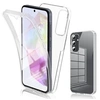 Image de Coque pour Samsung Galaxy A35 5G - housse etui silicone gel fine 360 integrale (avant et arriere) + film ecran - TRANSPARENT -