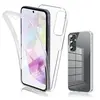 Image de Coque pour Samsung Galaxy A35 5G - housse etui silicone gel fine 360 integrale (avant et arriere) + verre trempe - TRANSPARENT -